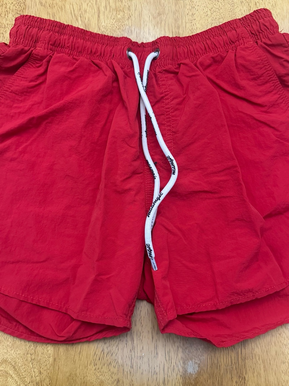 MaaMgic Men's Red Swim Trunks - Classic Elastic Waist